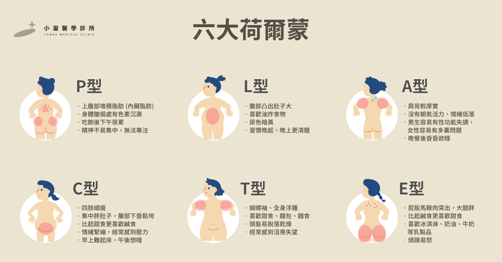 六大荷爾蒙