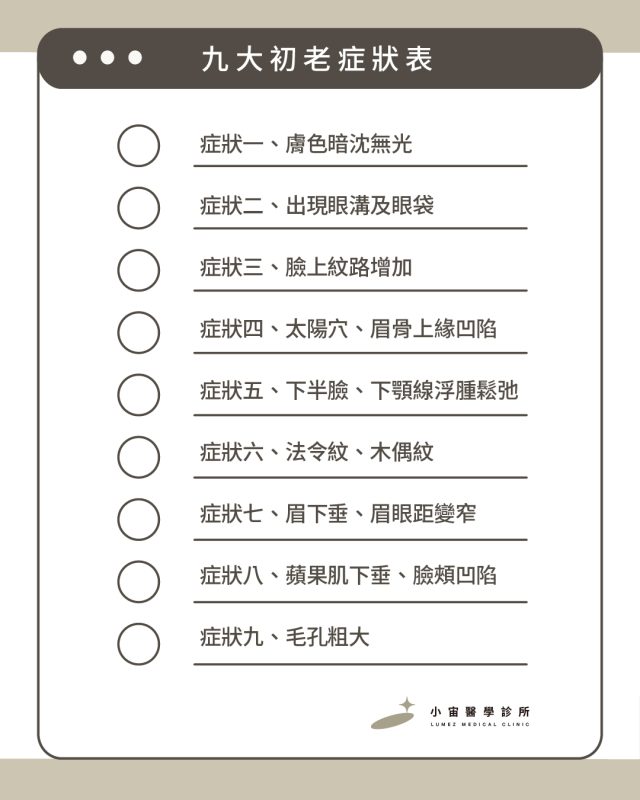 九大初老症狀表